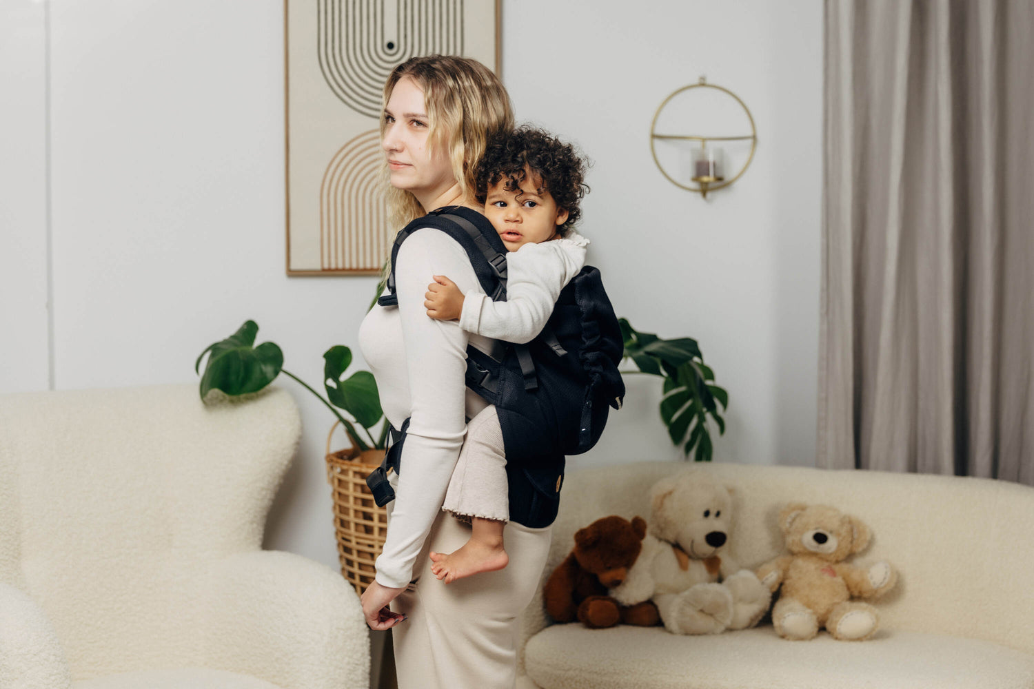 LennyLamb LennyPreschool peuterdrager - Kleine visgraat Ebony Black