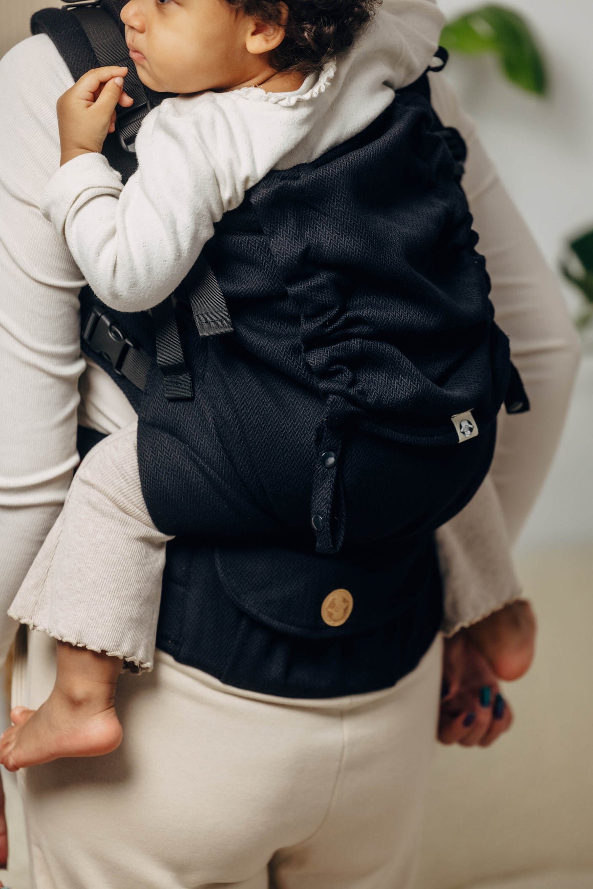 LennyLamb LennyPreschool peuterdrager - Kleine visgraat Ebony Black