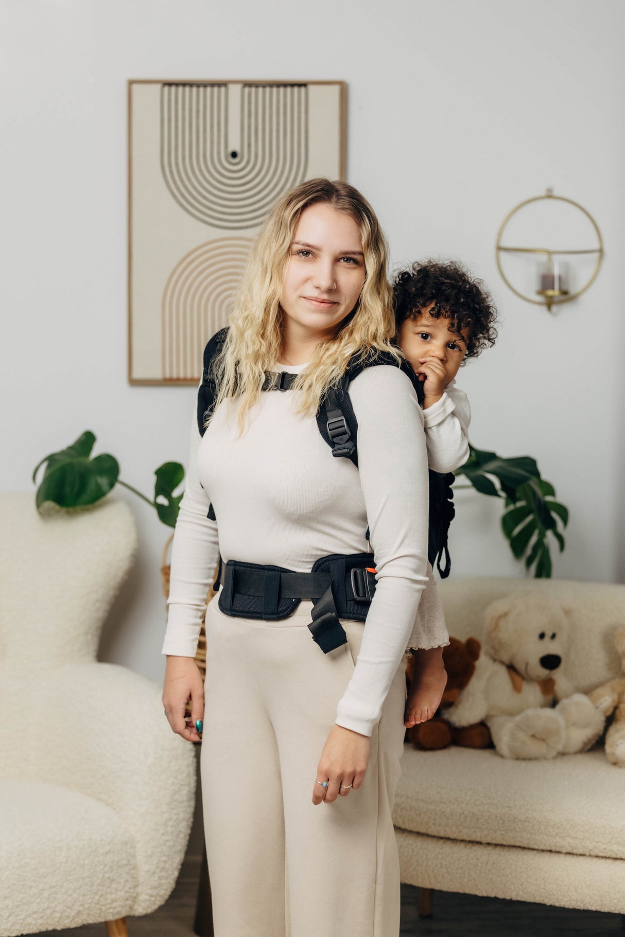 LennyLamb LennyPreschool peuterdrager - Kleine visgraat Ebony Black