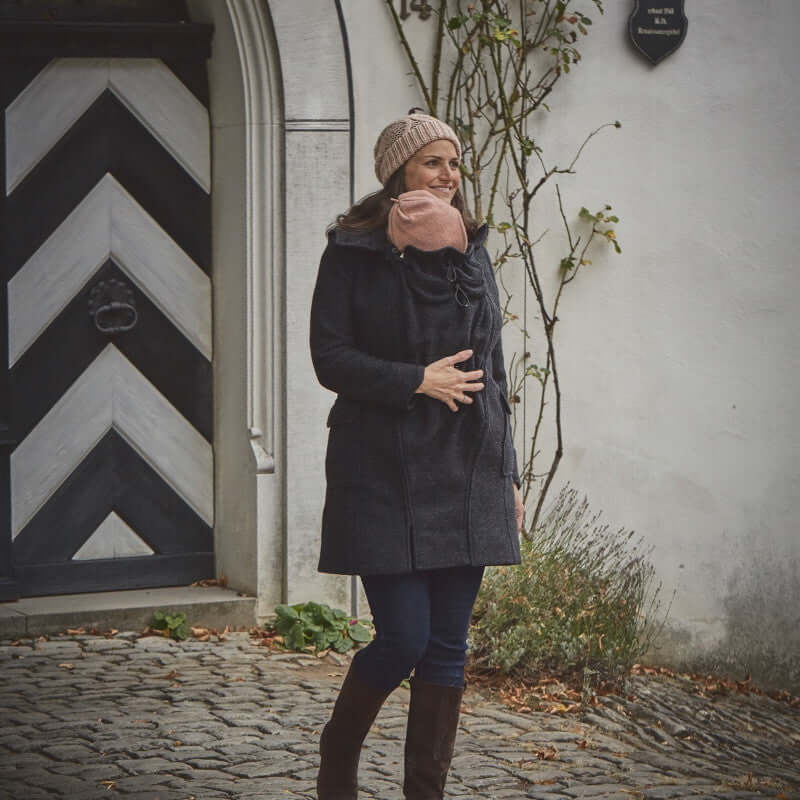 Shop Mamalila Mamalila Hooded Babywearing Coat Vienna - Anthracite at Babymaxi