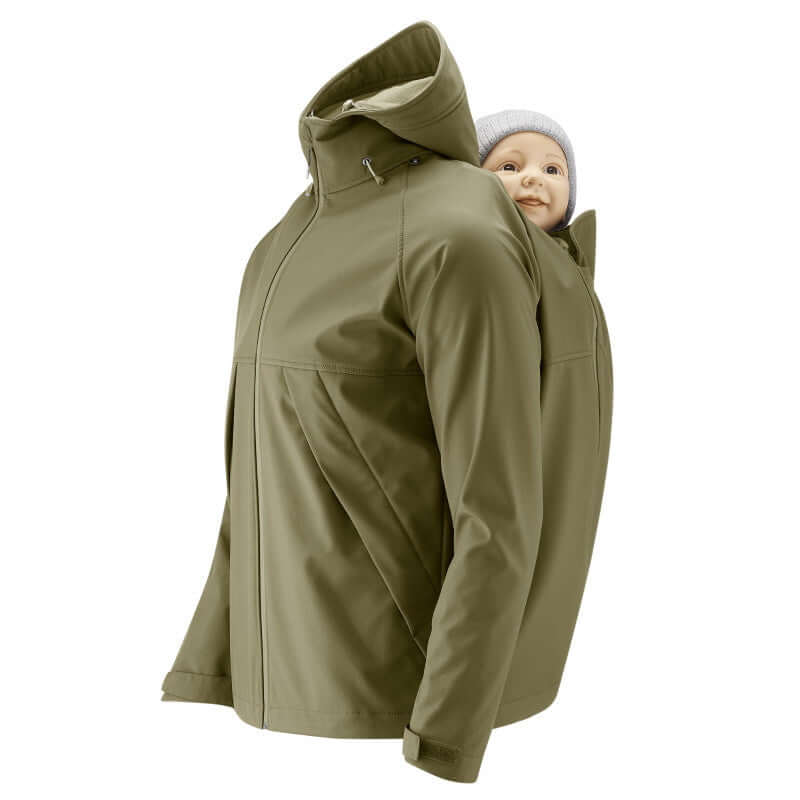 Shop Mamalila Mamalila Softshell Allrounder Jacket for men - Khaki at Babymaxi