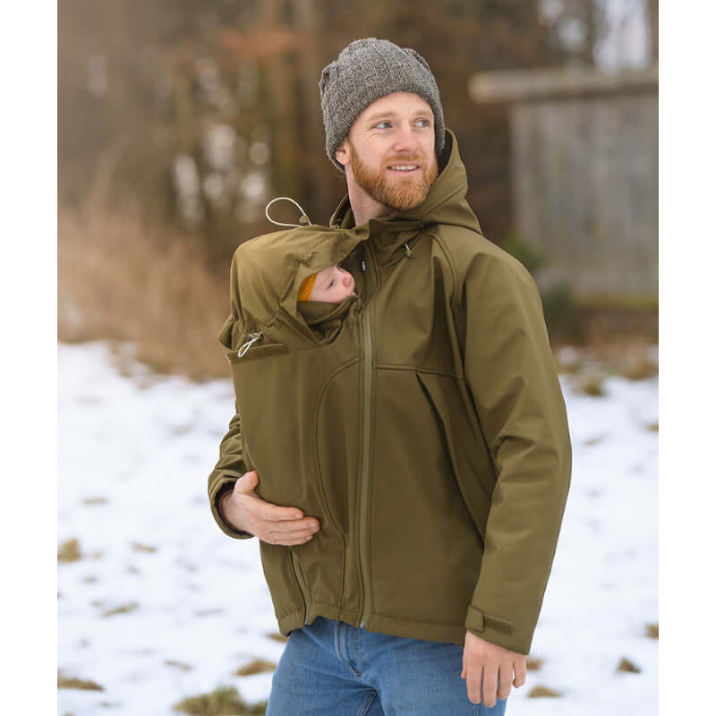 Shop Mamalila Mamalila Softshell Allrounder Jacket for men - Khaki at Babymaxi