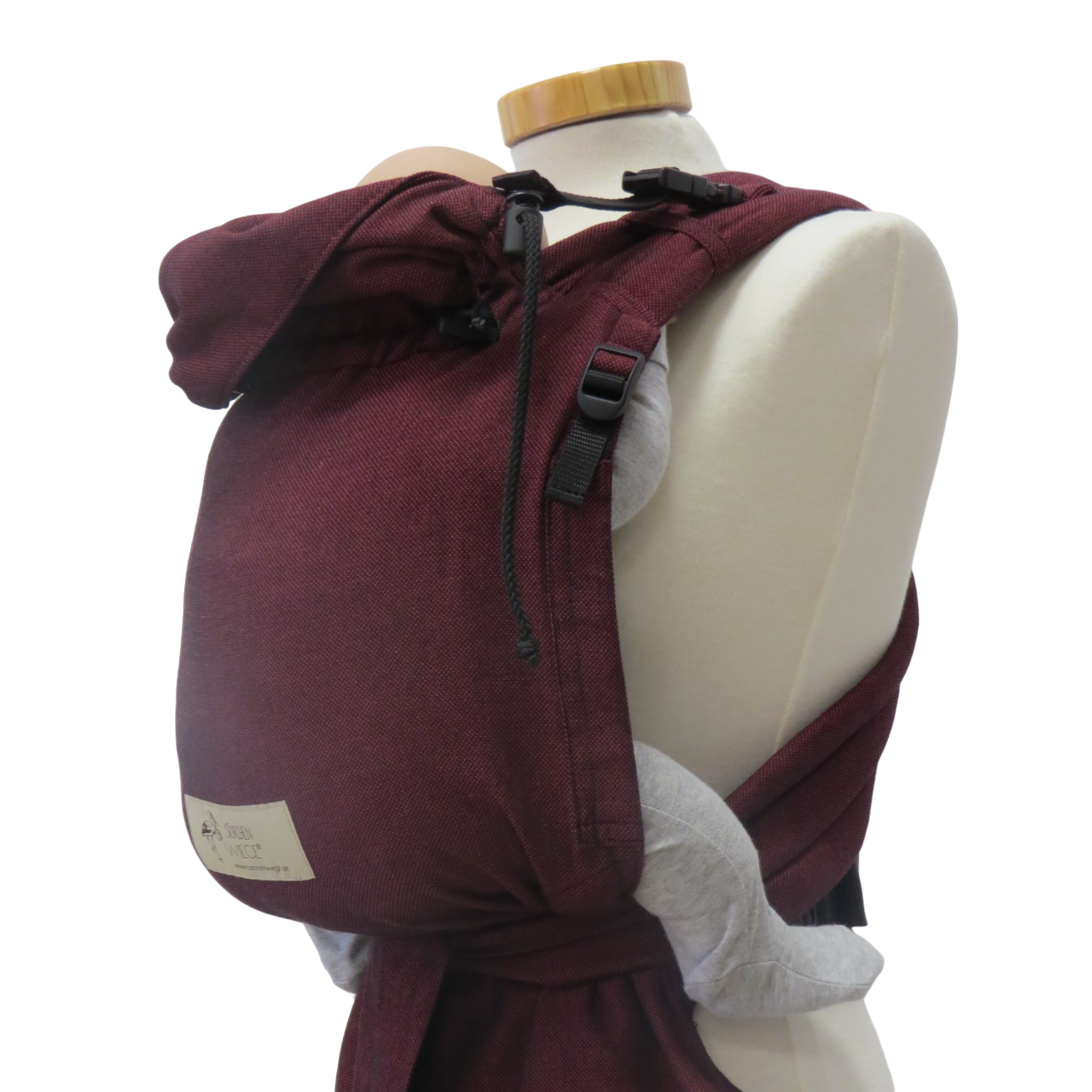 Storchenwiege Half-Buckle Babydrager - Bordeaux