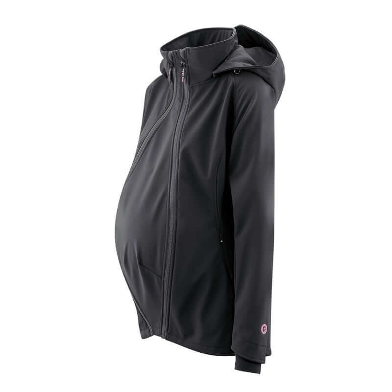 Mamalila Softshell Babywearing Jacket Allrounder - Black, stylish and versatile jacket for babywearing | Babymaxi