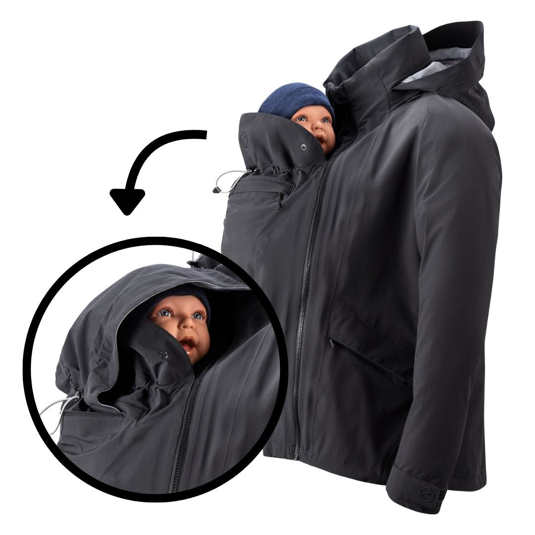 Mamalila Explorer Dad Waterdichte Baby Draagjas - Black