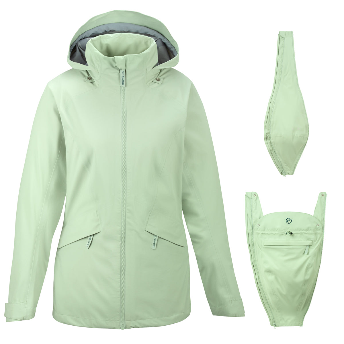 Mamalila Explorer Outdoor Baby Draagzak Jas - Mint