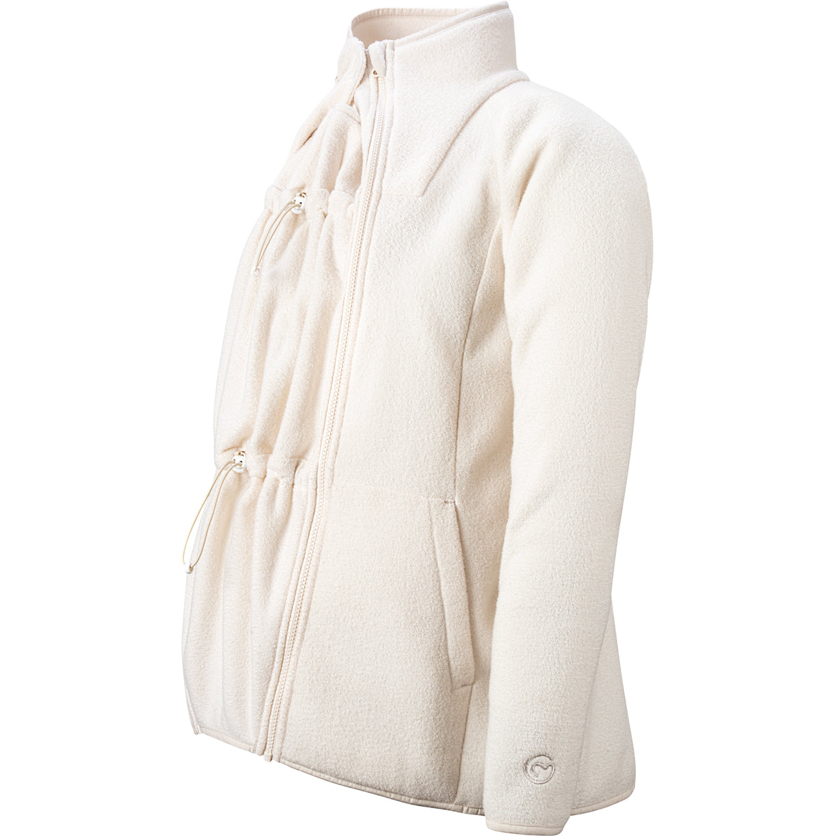 Mamalila Basel Baby Draagzak Fleece Jas – Off White