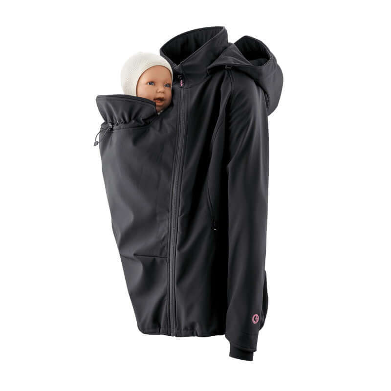 Shop Mamalila Mamalila Softshell Babywearing Jacket Allrounder - Black at Babymaxi