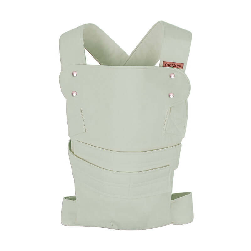 Marsupi Breeze - Pistachio baby carrier featuring unique Velcro system for ergonomic support | Babymaxi