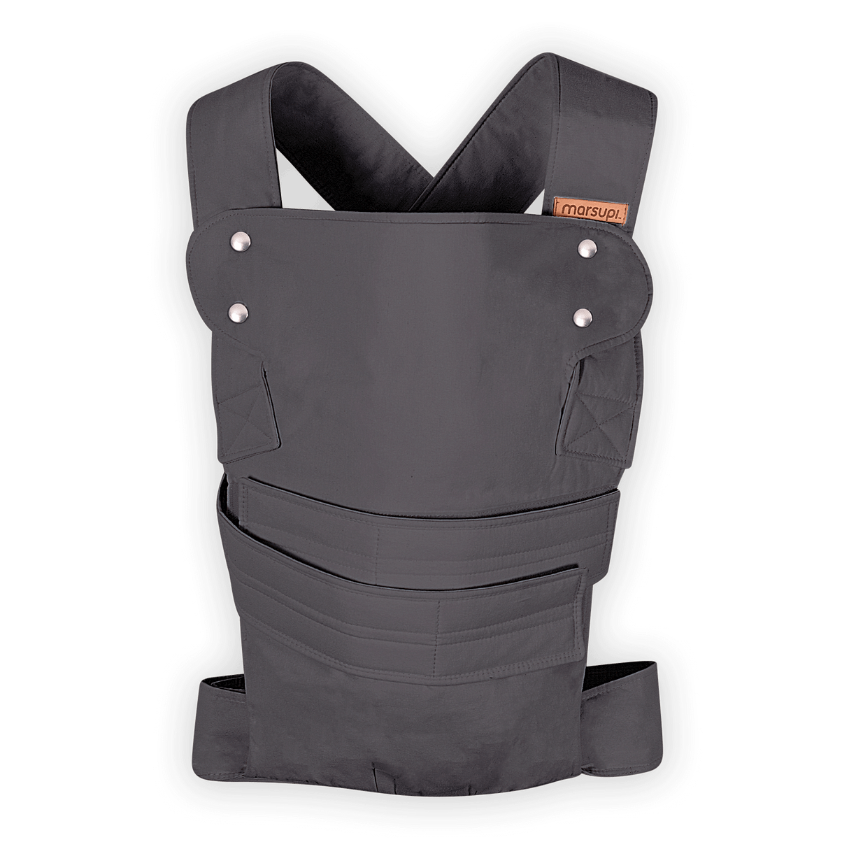 Marsupi Classic - Grey baby carrier featuring ergonomic design and Velcro system for easy use | Babymaxi