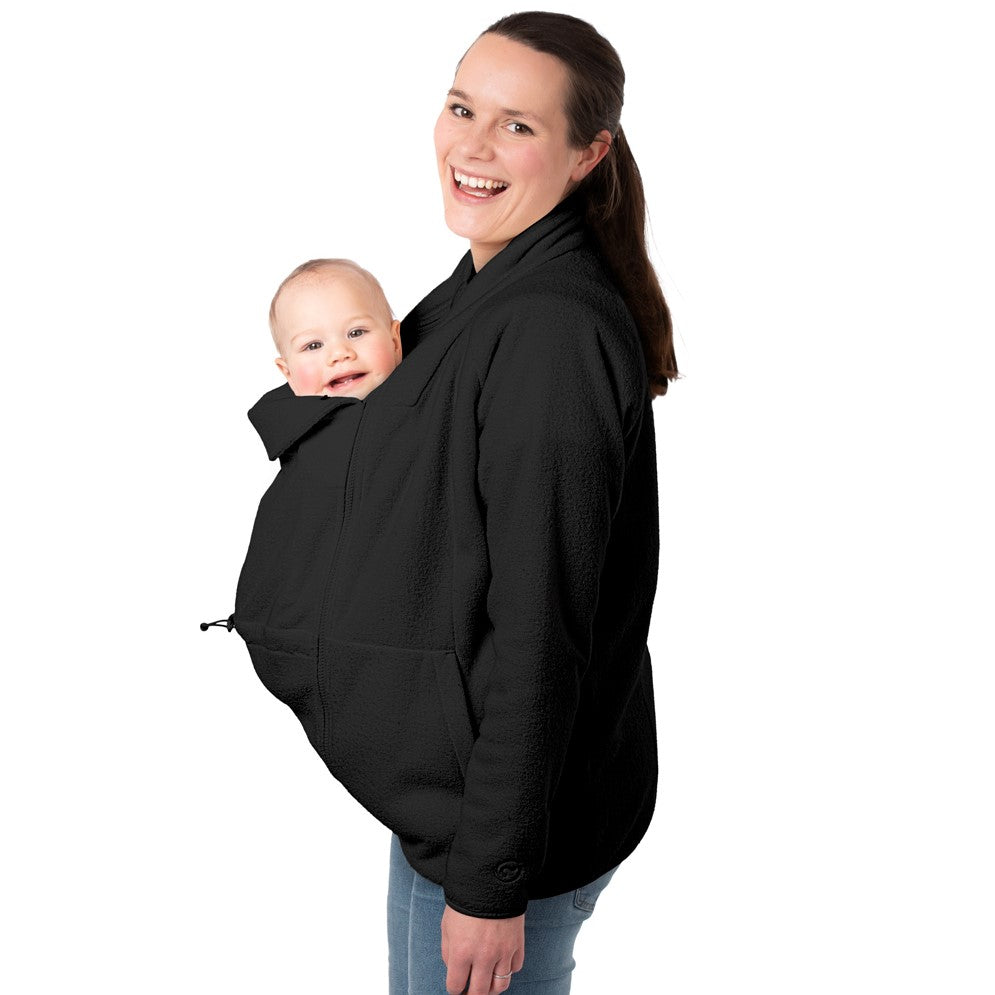 Mamalila Basel Baby Draagzak Fleece Jas – Black