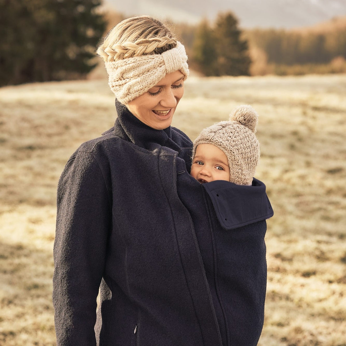 Mamalila Eco Wool Baby Draagmantel Oslo - Navy