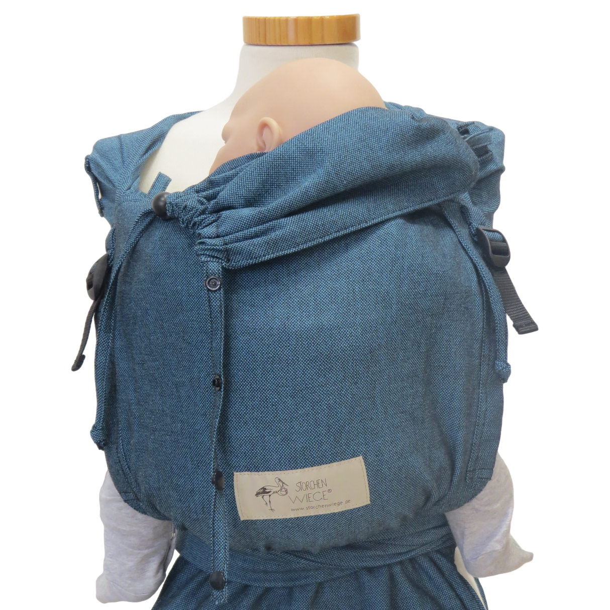 Storchenwiege Wrap Baby Draagzak - Turquoise