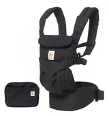 Ergobaby Omni Classic Cotton Carrier - Pure Black with detachable pouch, ergonomic support and cotton comfort | Babymaxi