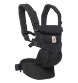 Ergobaby Omni Classic Cotton Carrier - Pure Black with adjustable straps, lumbar support for parents, versatile baby carrying options | Babymaxi