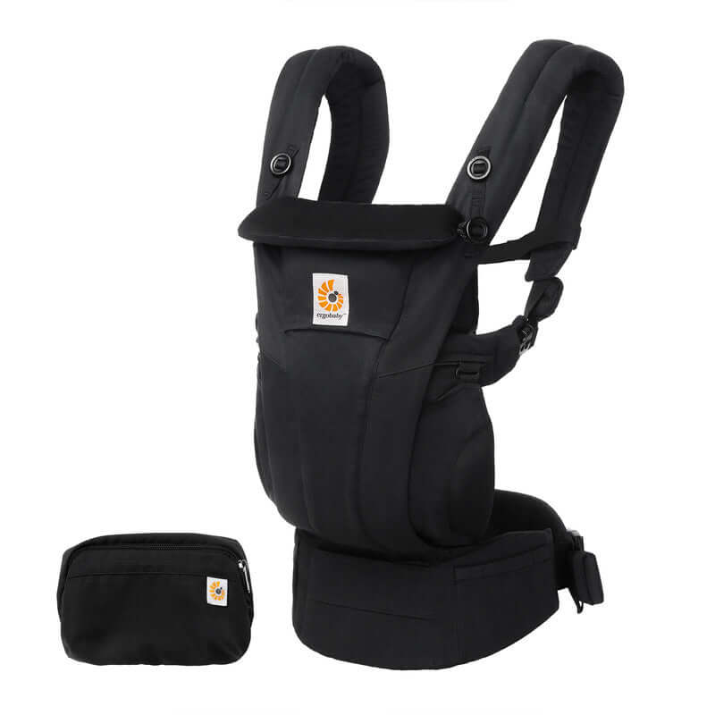 Ergobaby Omni Dream - Onyx Black baby carrier with adjustable hip belt and storage pouch for comfortable carrying | Babymaxi