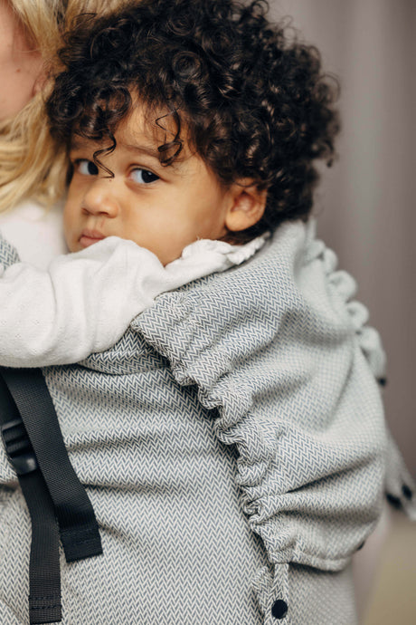 LennyLamb LennyPreschool (up to 30kg) - Little Herringbone Grey toddler carrier for preschoolers | Babymaxi