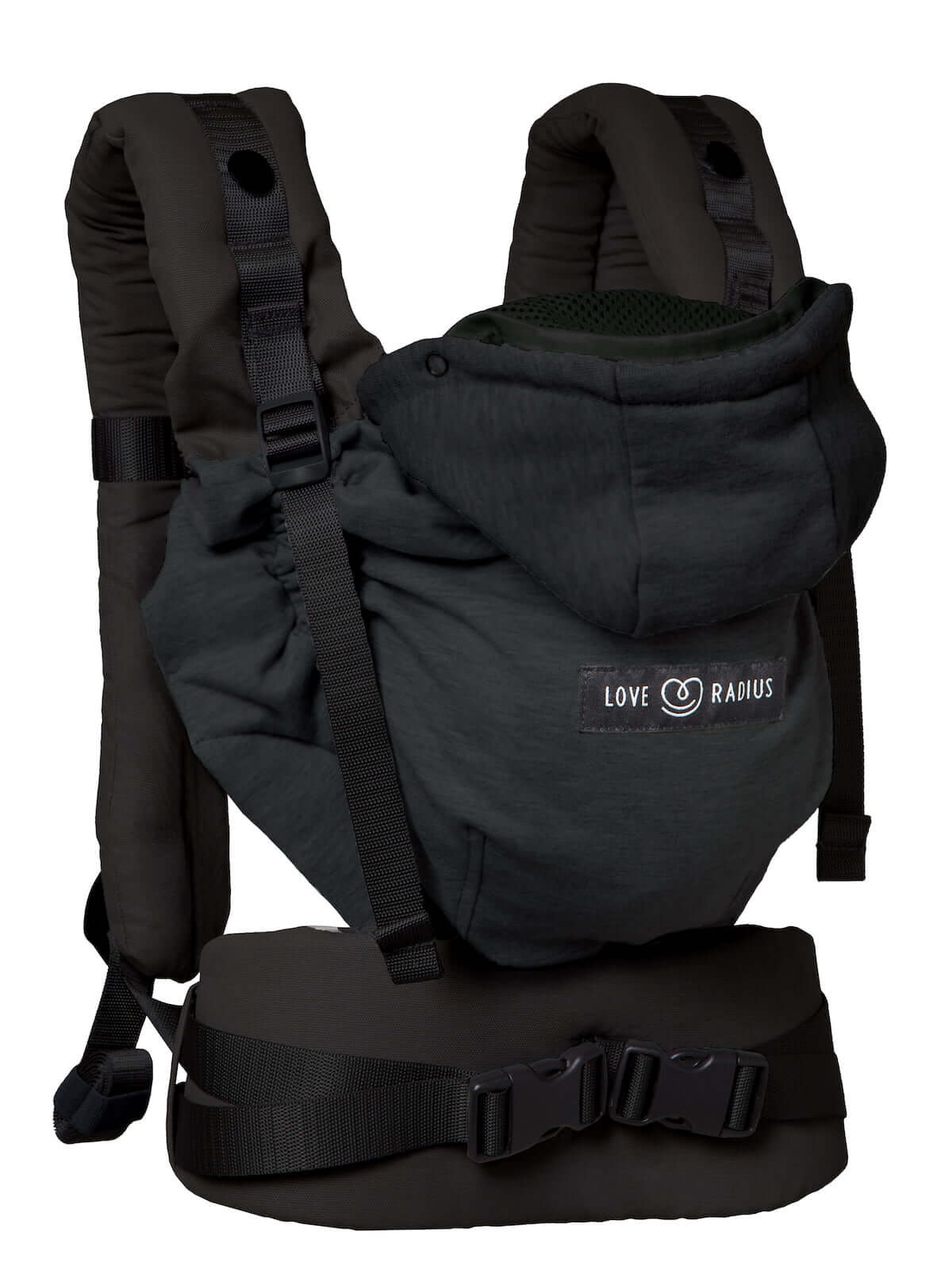 Love Radius HoodieCarrier 2 - Black Forest, adjustable carrier for newborns to toddlers, cocoon-like comfort | Babymaxi