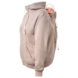 Mamalila Babywearing Hoodie London - Sand featuring a cozy design with babywearing capability | Babymaxi