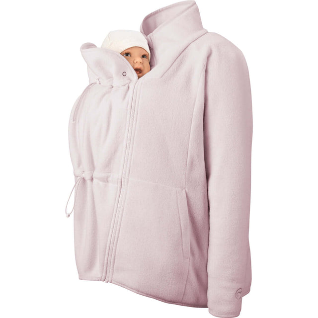 Mamalila Basel Baby Carrier Fleece Jacket – Soft Lilac, cosy babywearing fleece jacket for warm walks | Babymaxi
