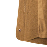 Mamalila Eco Wool Babywearing Coat Oslo - Camel interior detail, showcasing its premium boiled wool texture | Babymaxi