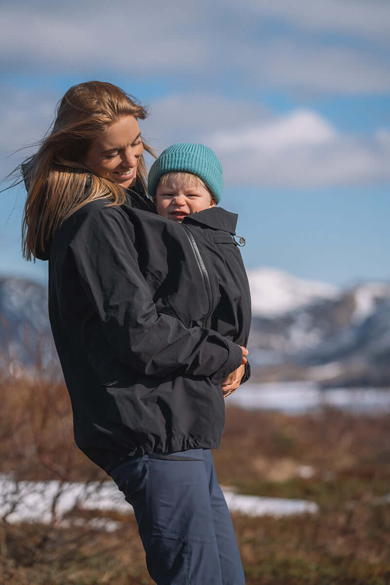 Baby draagzak shell jas: Mamalila Explorer - Black | Babymaxi