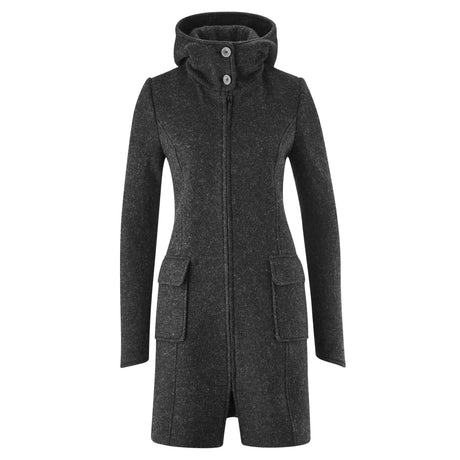 Mamalila Hooded Babywearing Coat Vienna - Anthracite, stylish boiled wool coat with windproof lining and pockets | Babymaxi