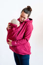 Mamalila Softshell Babywearing Jacket Allrounder - Berry, stylish and versatile outerwear for moms and babies | Babymaxi