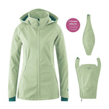 Mamalila Softshell Babywearing Jacket Allrounder - Mint with removable lining for versatile outerwear | Babymaxi