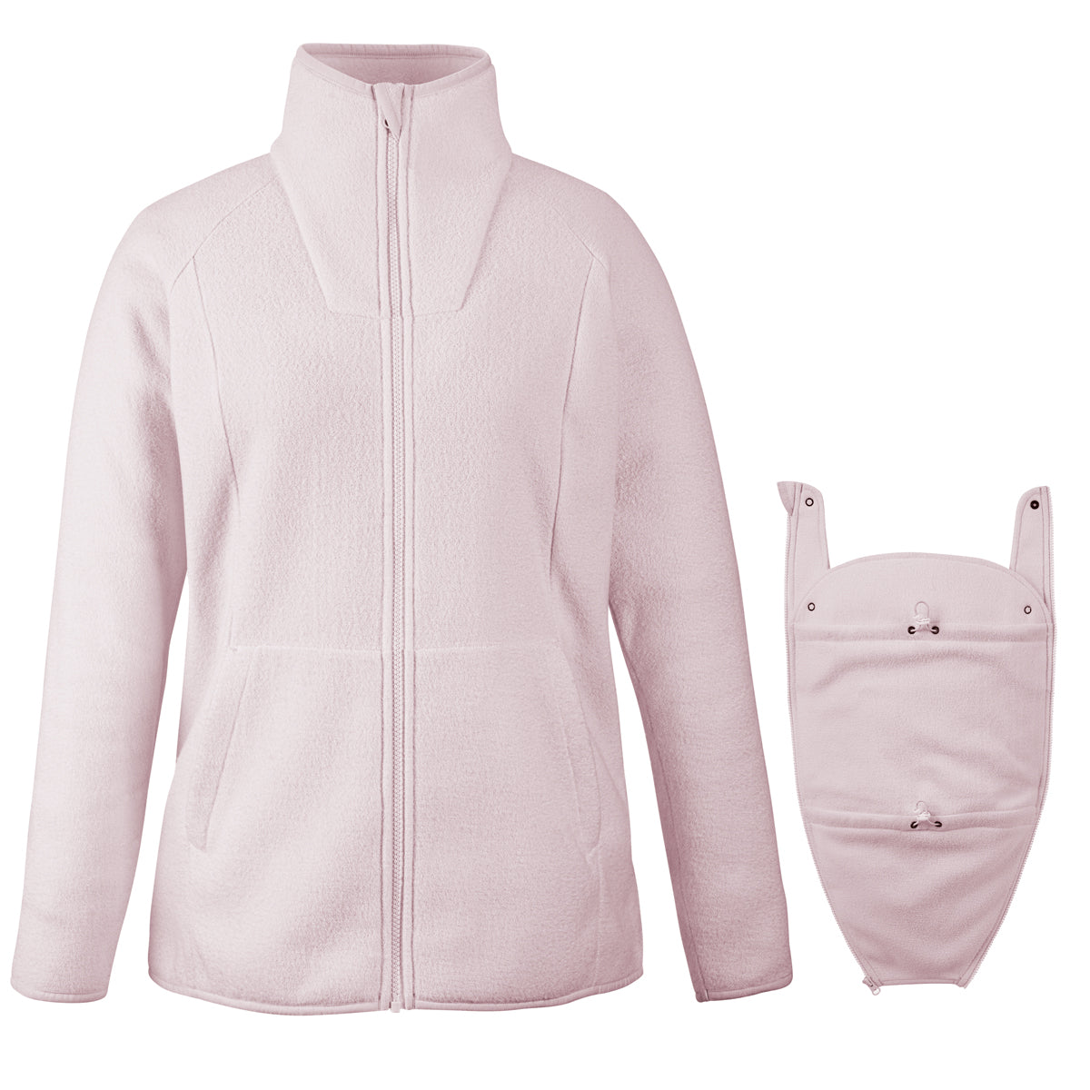 Mamalila Basel Baby Draagzak Fleece Jas – Off White