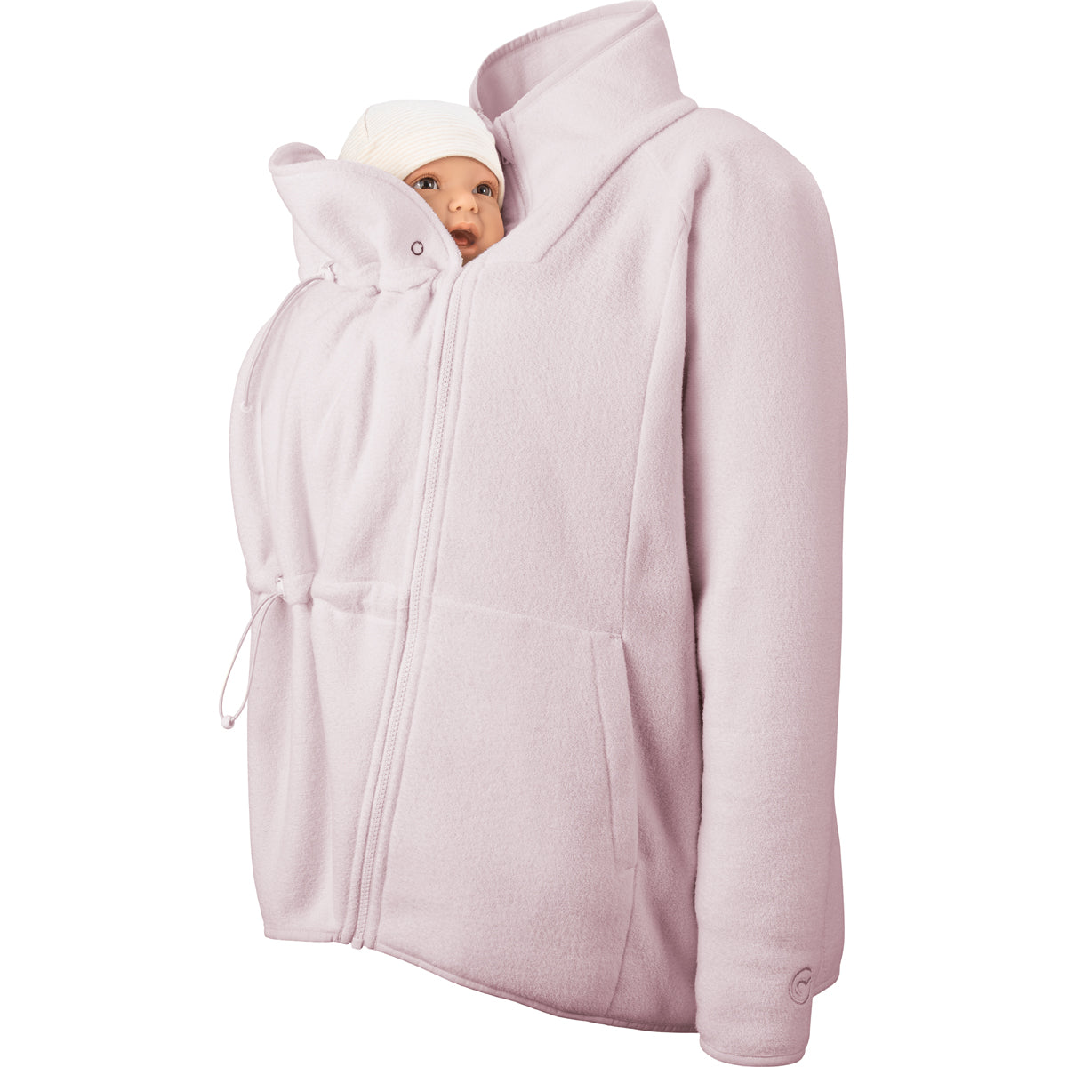 Mamalila Basel Baby Draagzak Fleece Jas – Off White