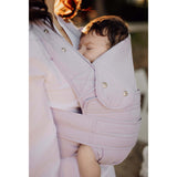 Marsupi Breeze - Lilac baby carrier being used with an infant, showcasing ergonomic design and soft lilac color | Babymaxi