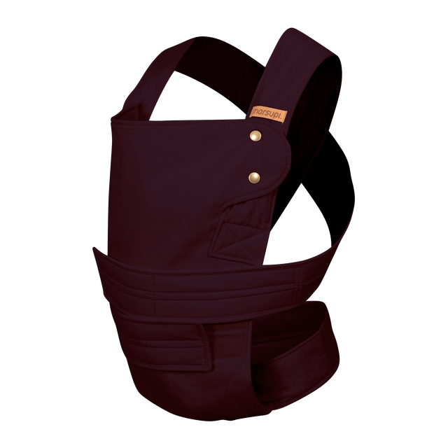 Marsupi Classic - Berry baby carrier in deep berry color, ergonomic design with Velcro system for newborns | Babymaxi