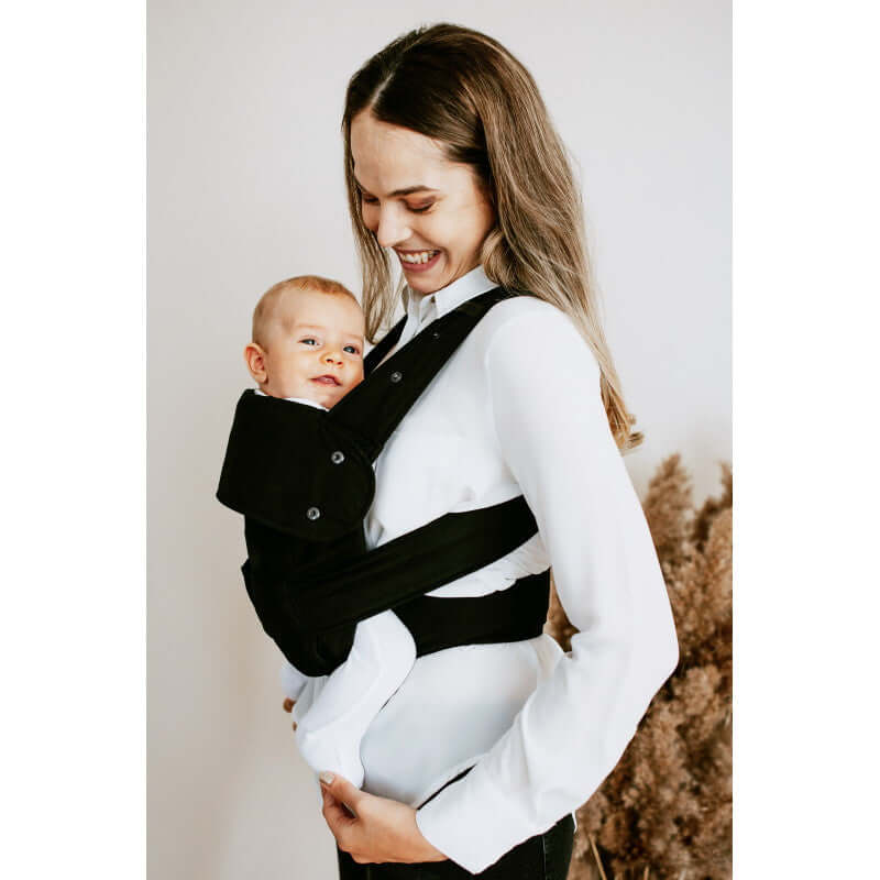 Marsupi Classic - Black baby carrier with ergonomic design, perfect for newborns up to 15 kg | Babymaxi