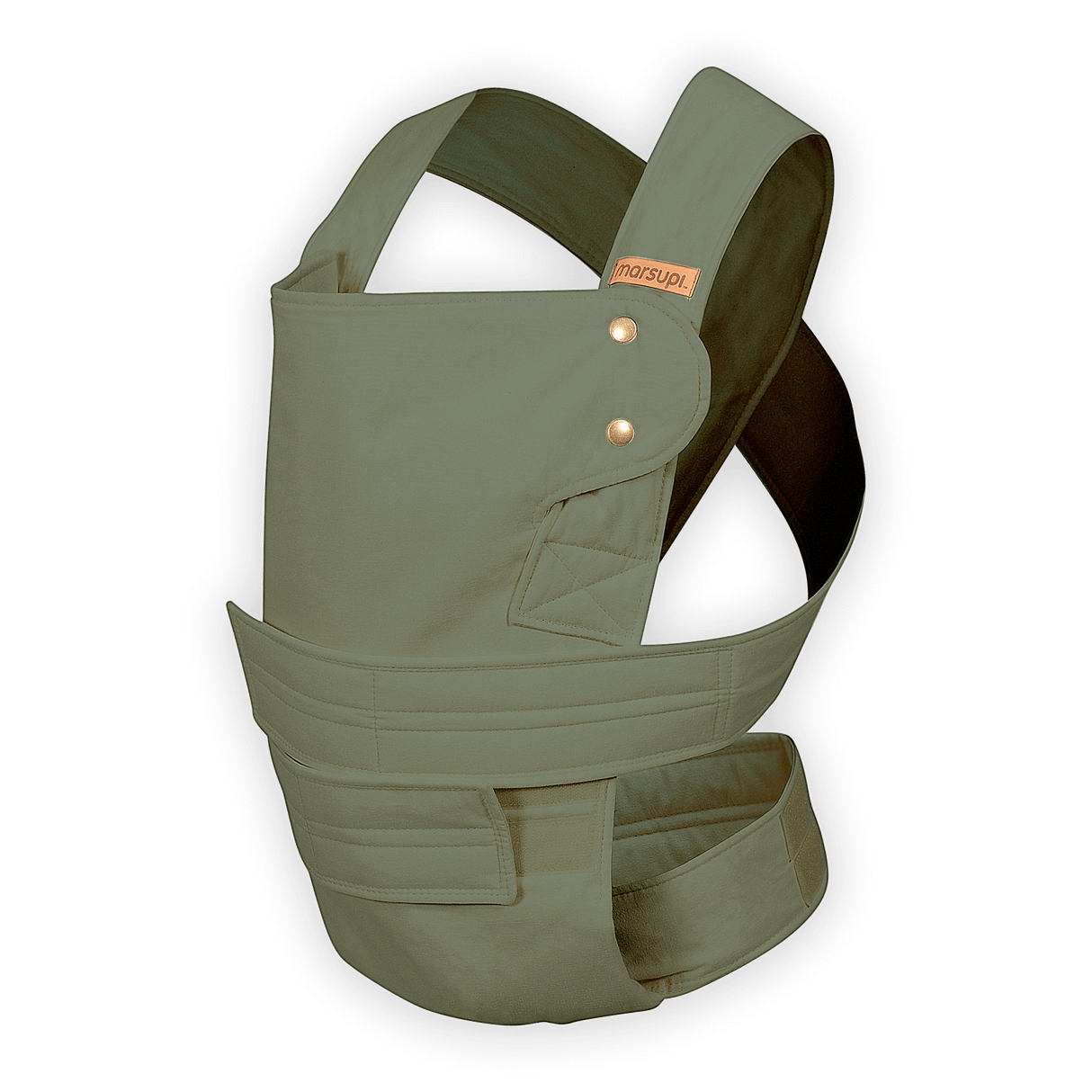 Marsupi Classic - Olive baby carrier with unique Velcro system for ergonomic comfort | Babymaxi