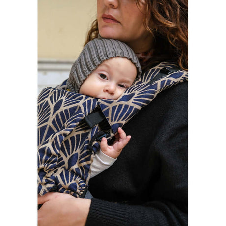Neko Switch Baby Size - Kidonya Elegance carrier worn by a parent with a baby, ergonomic design for comfort | Babymaxi
