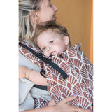 Neko Switch Toddler - Mocha carrier in use, featuring ergonomic design for toddlers up to preschool age | Babymaxi