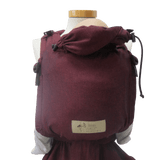 Storchenwiege Talemo Half-Buckle Baby Carrier - Bordeaux back view with adjustable straps | Babymaxi