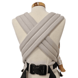Storchenwiege Talemo Half-Buckle Baby Carrier - Moonstone back view with adjustable shoulder straps | Babymaxi