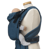 Storchenwiege Talemo Half-Buckle Baby Carrier - Turquoise with adjustable straps and baby | Babymaxi