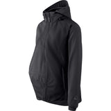 Mamalila Softshell Babywearing Jacket Allrounder Fit Black, maternity jacket with pregnancy insert, side view